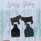 Show cow and cow tag stud earrings