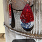4th of July Red White & Blue Glitter Drop Dangle Earrings