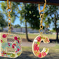 Personalized Floral Confetti Initial Keychains Resin